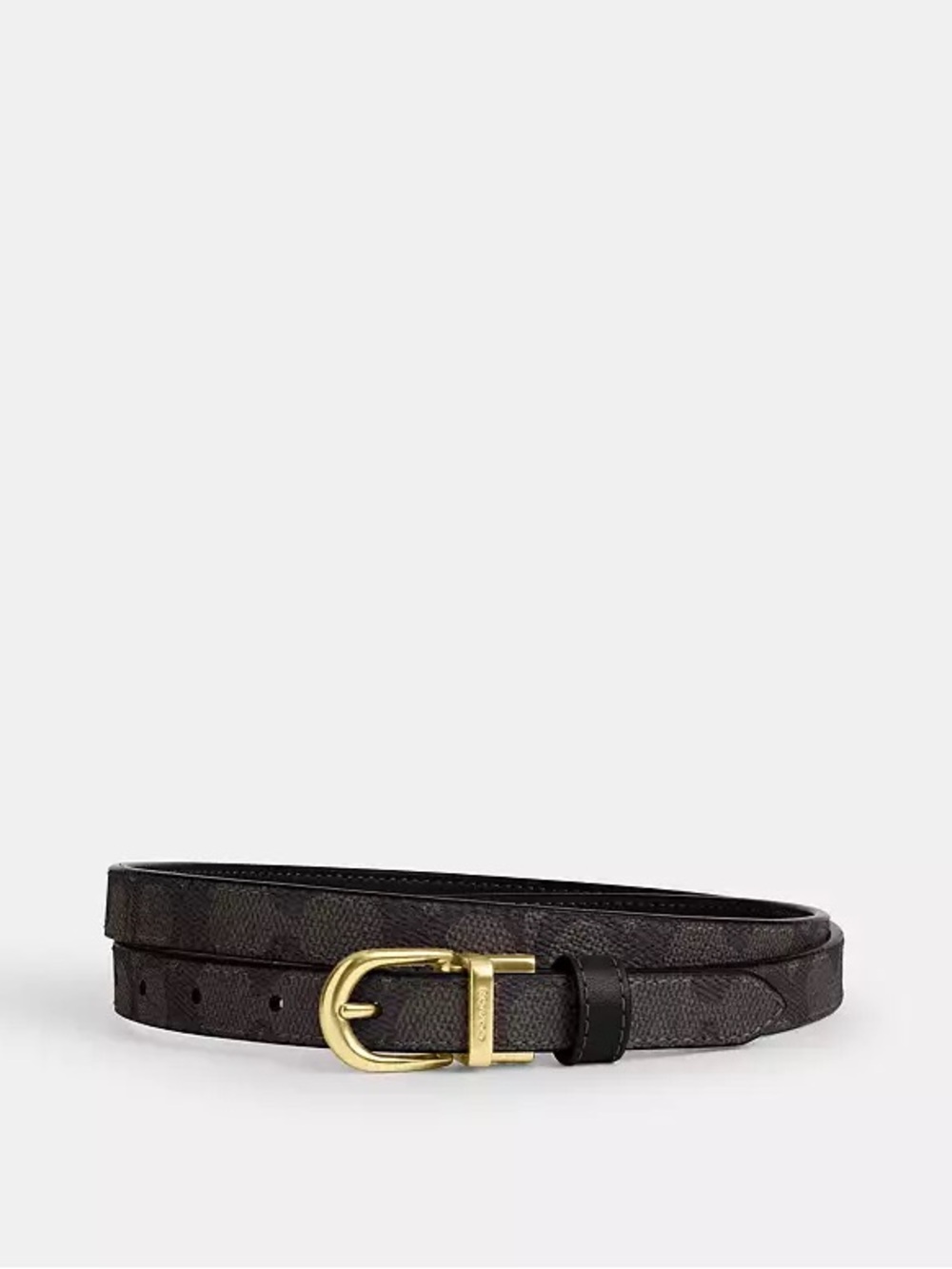 Coach Women's Classic Signature Canvas Belt | Drk Brown | M